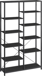 Cassa per libri e oggetti - Pannello di supporto per libri - Cassa per oggetti - Dimensioni: 100 x 30 x 170 cm - Colore: Nero.