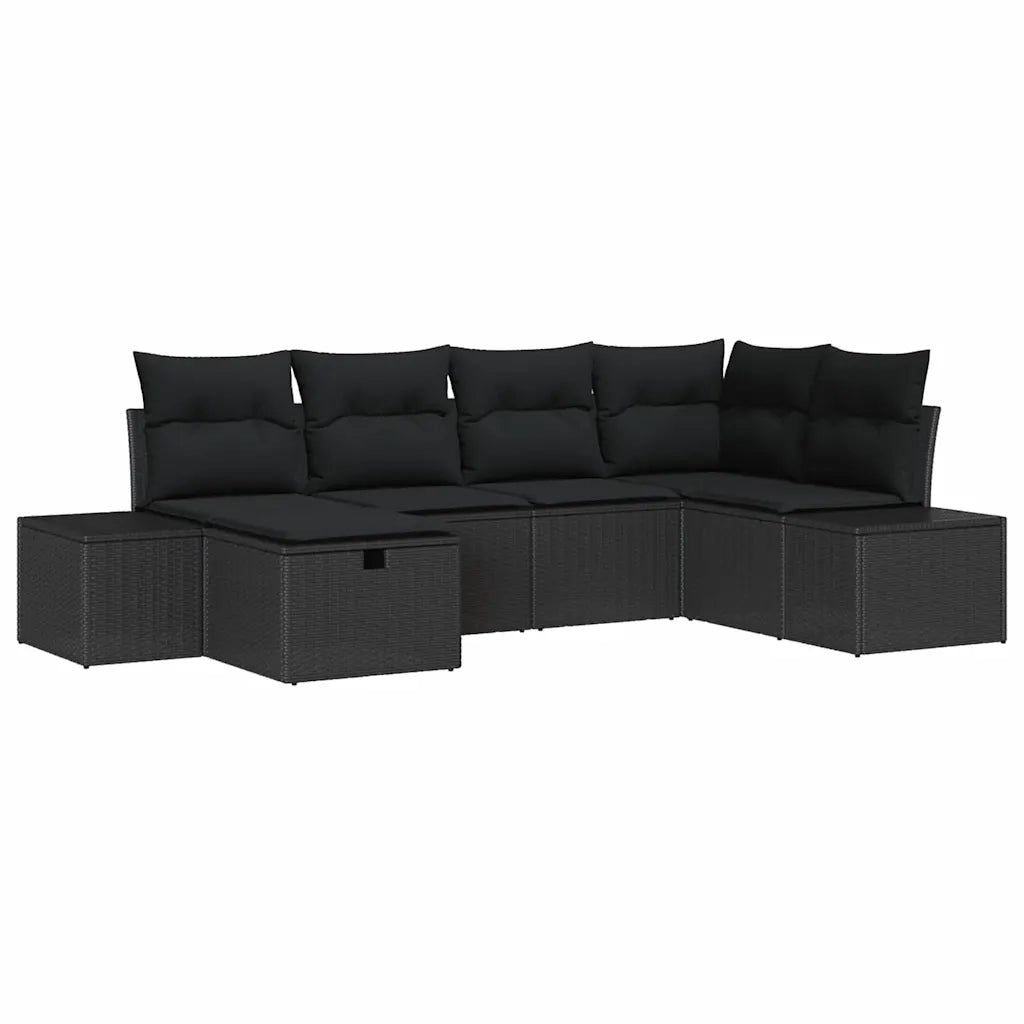 Set di divani con cuscino 6 pcs polyrattan