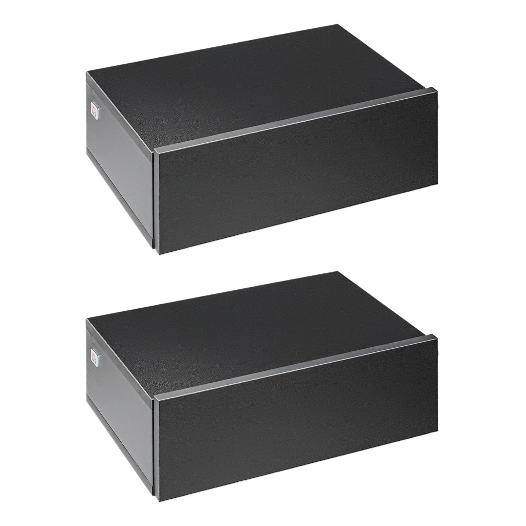 Comodini Sospesi Moderni in Legno ¨C Minimal ¨C 40x30x15cm, Nero