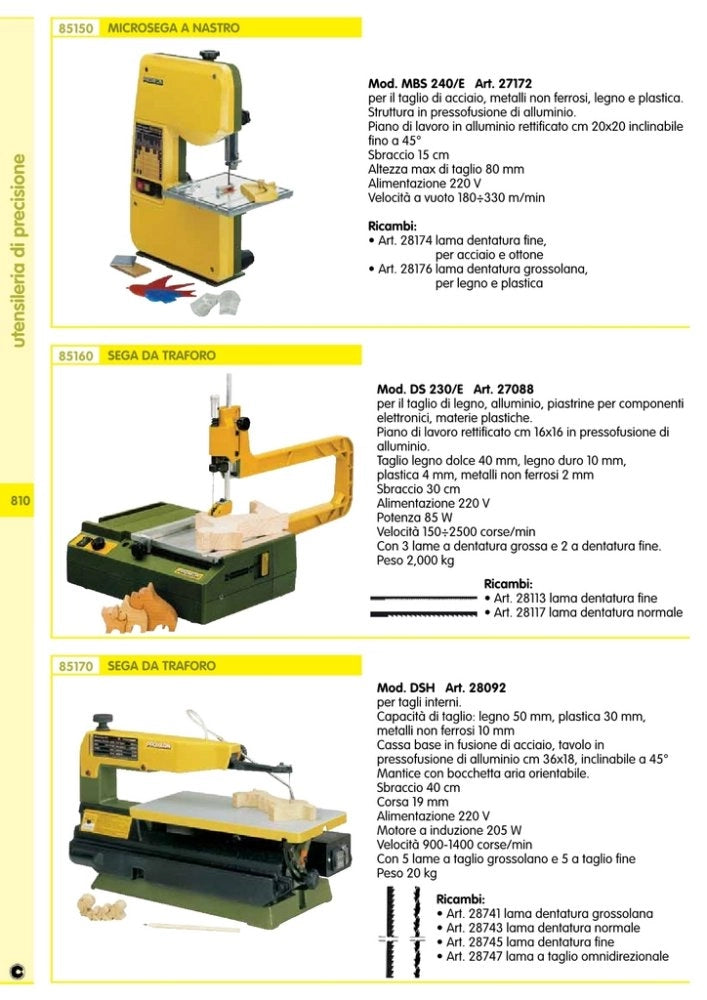 1pz proxxon 28113 lame traforo x metallo(pz.12) cod:ferx.16381