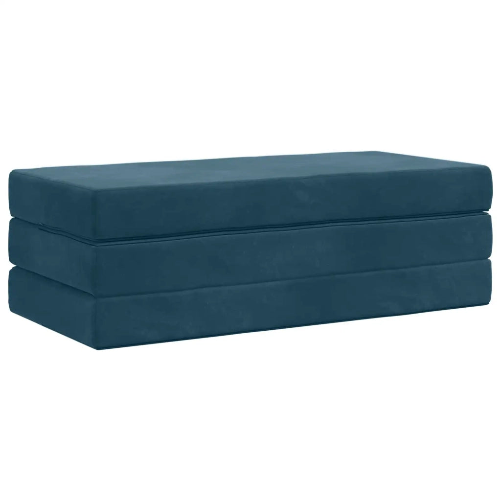 Divano Letto Pieghevole 140 x 67 x 45 cm Blu 900226