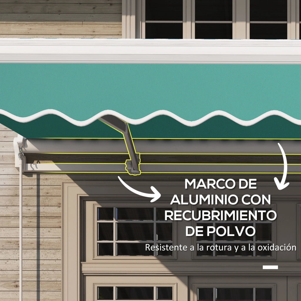 Toldo Manuale per Terrazza ¨C Minimal ¨C Verde Antracite 395x245 cm