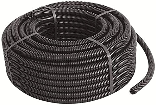 TUBO CORRUGATO CON TIRAFILO NERO Ø 25 mm - rotolo 25 mt - 25 metrilineari