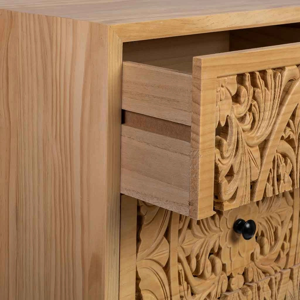 Tavolino in legno marrone 42x36.5x71