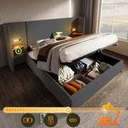 letto imbottito lino grigio 160 x 200 cm