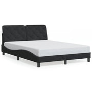 Letto matrimoniale | Letto per adulti | Giroletto senza Materasso Nero 140x200 cm in Velluto