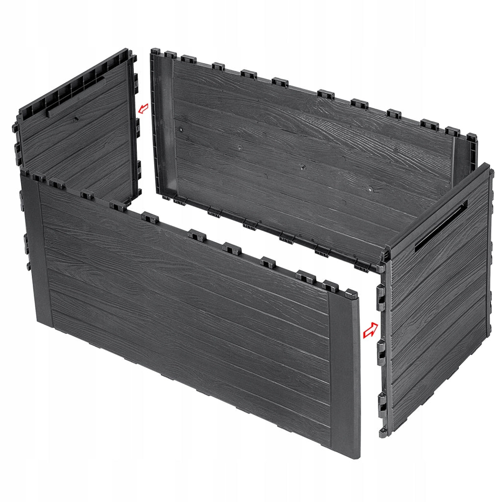 KADAX Box da giardino/balcone 280L per giardino, balcone, terrazzo, colore antracite