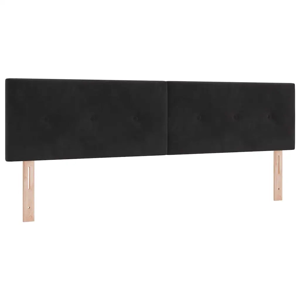 Letto a Sorgente LED con materasso Nero 180 x 200 cm Velluto 3342670