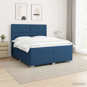 Letto box spring con materasso Blu 140 x 190 cm Tessuto 3454872
