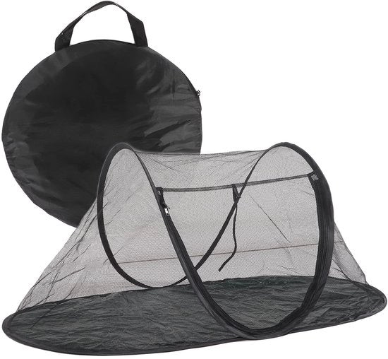 Tenda da Campeggio per Animali - Tenda da Passeggiata Portatile - Compatta e Ripiegabile - Nero - Ricovero per Animali - Adatta per Cani e Gatti