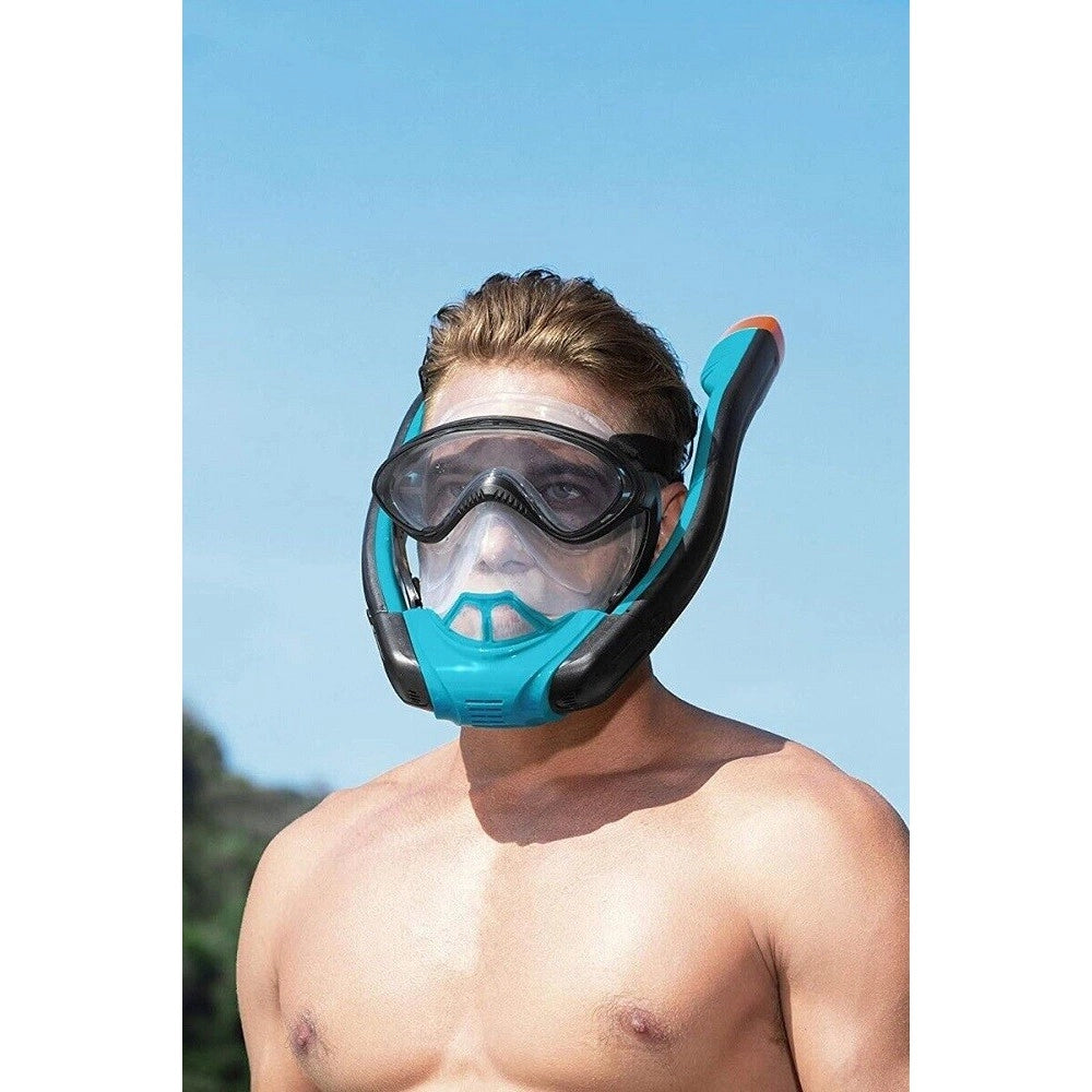 Trade Shop - Maschera S/m Con 2 Boccagli Da Snorkeling Sub Per Mare Piscina Hydro-pro 24060 -