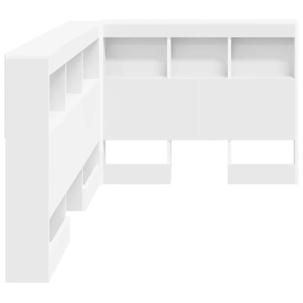 Testata contenitore con testiera Bianco 90 cm Legno multistrato 3335517