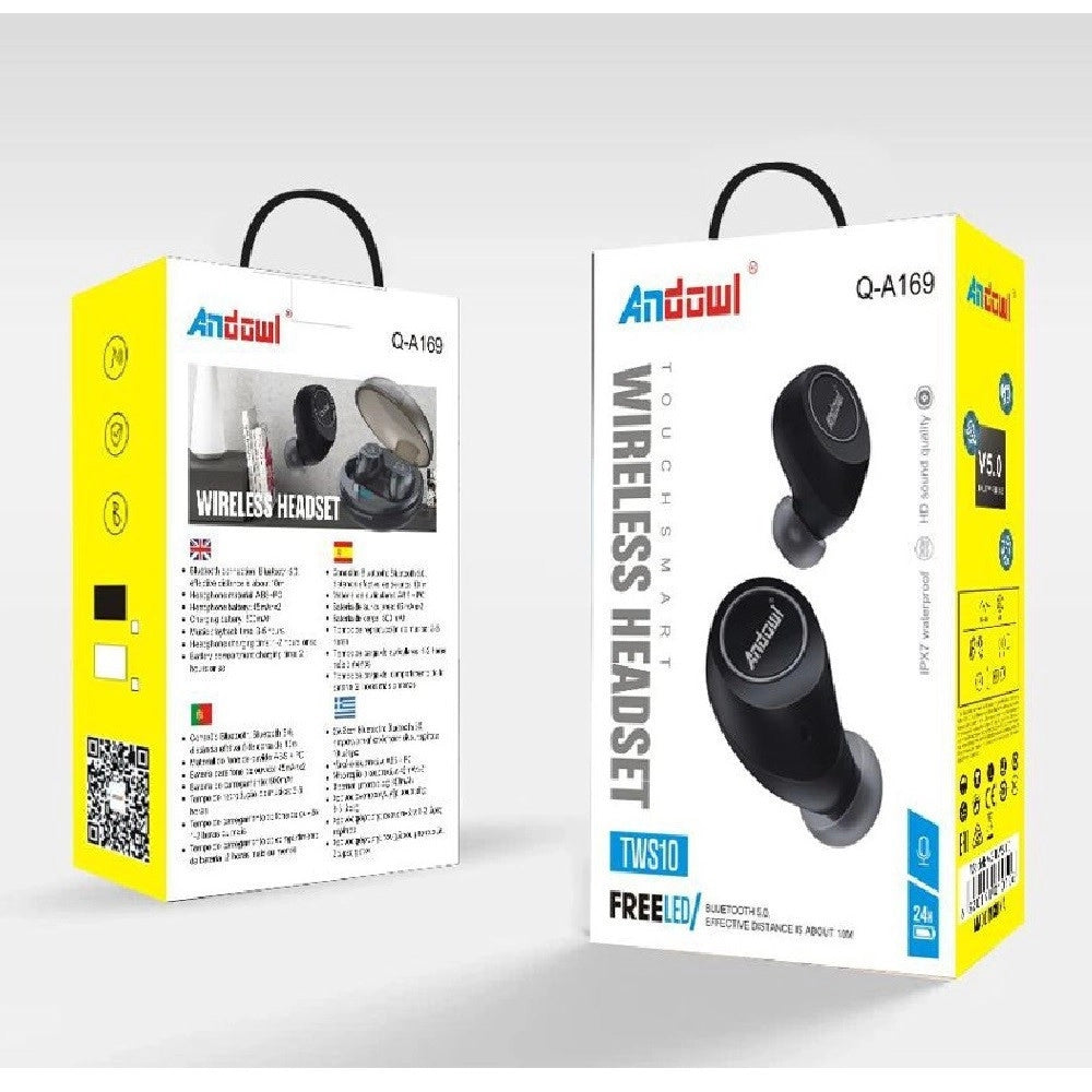 Trade Shop - Cuffie Senza Fili Auricolari Wireless Q-a169 Bluetooth Smartphone Ios Android -