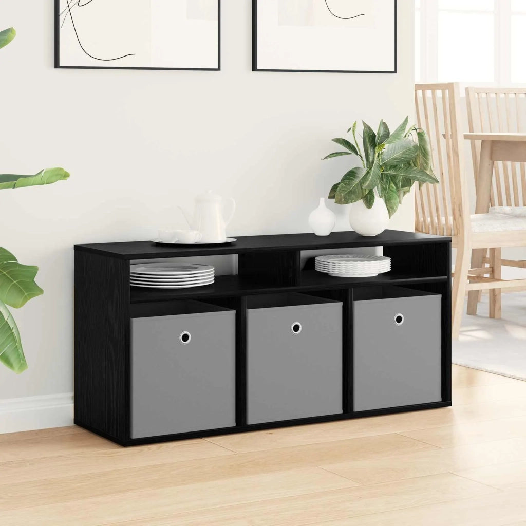 Lowboard con cassetto Rovere Nero 102 x 32 x 48,5 cm 8000589