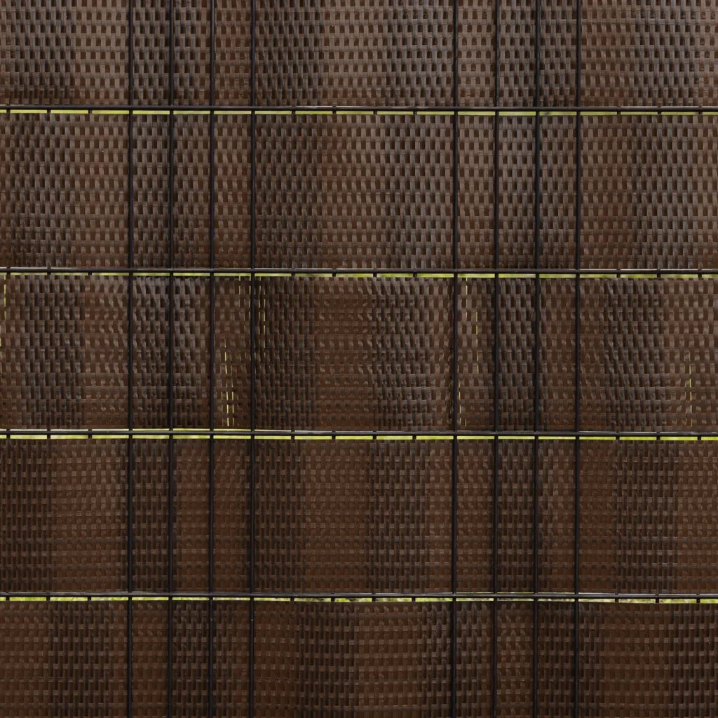 Schermi da Balcone 10 pz | Paravento Marrone e Nero 255x19 cm in Polyrattan