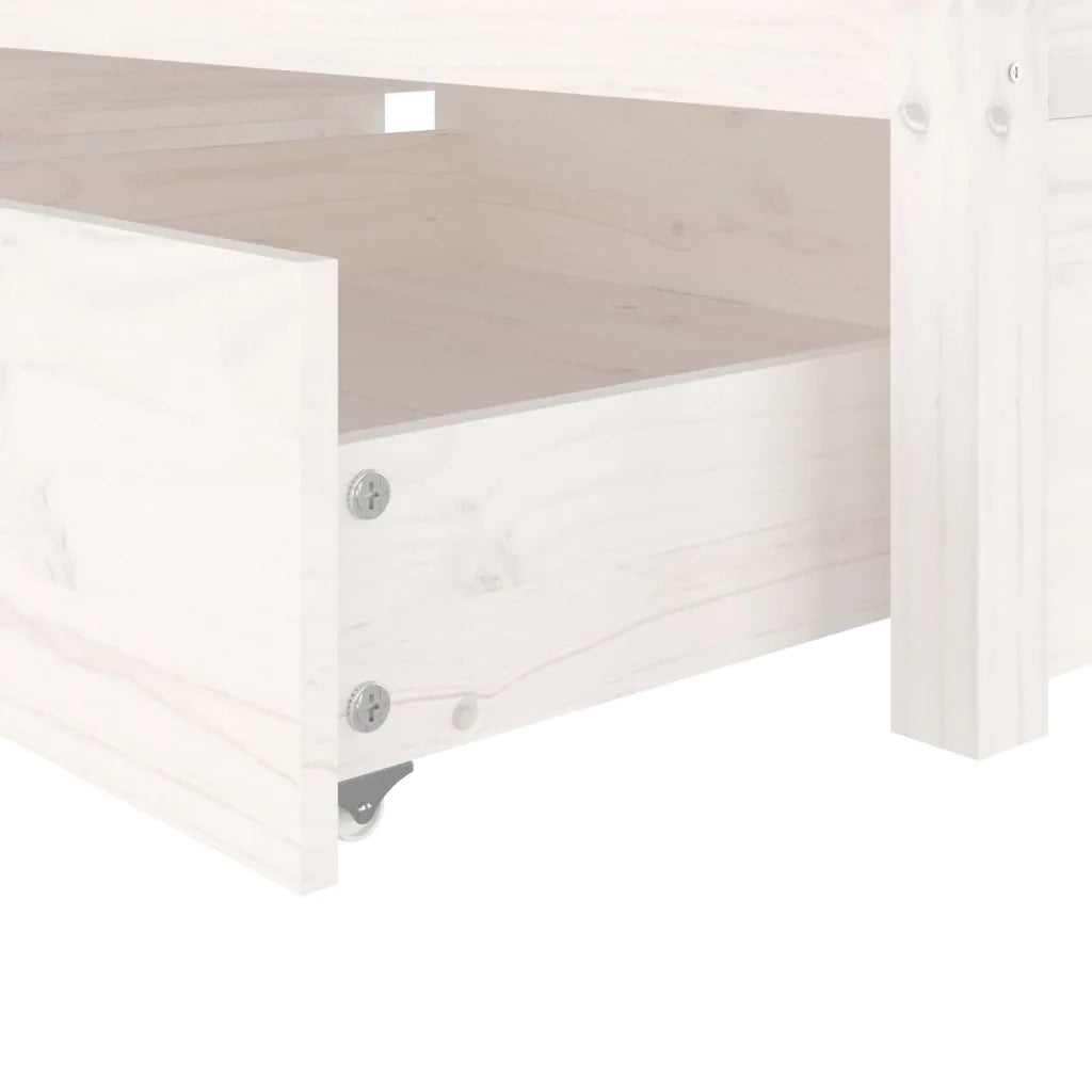 Giroletto Bianco con Cassetti 75x190 cm Small Single