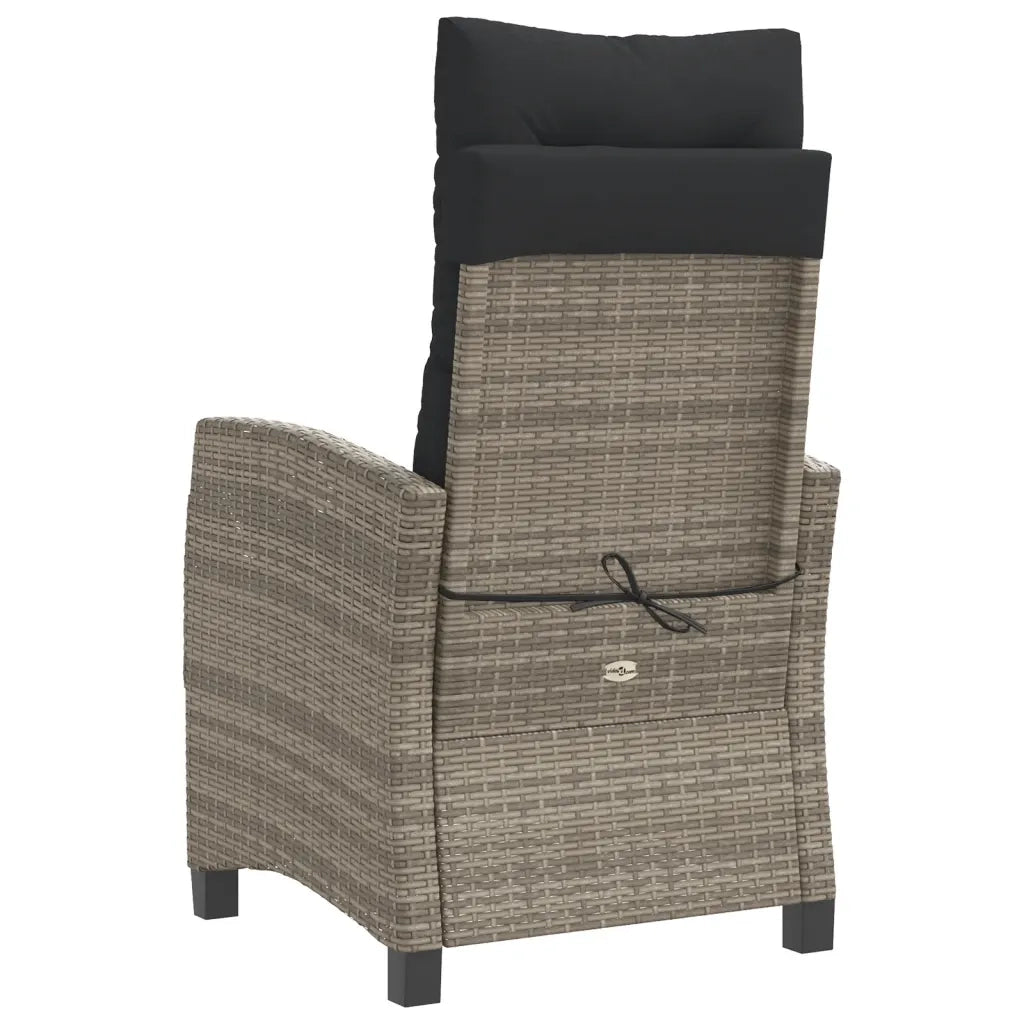 Set da Bistrò 3 pz con Cuscini Grigio in Polyrattan 365227