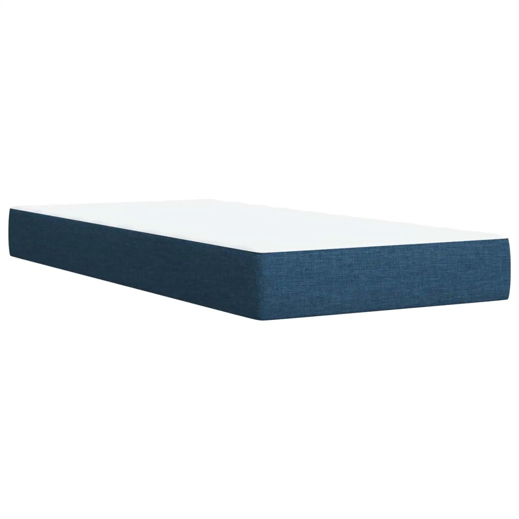 Letto box spring con materasso Blu 90 x 200 cm Tessuto 3450403
