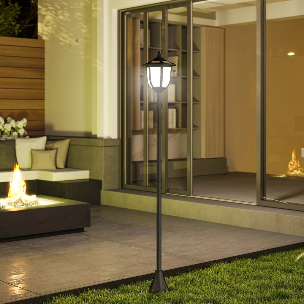 Lampada Solare da Giardino ¨C Minimal ¨C Nero 26,5x177 cm