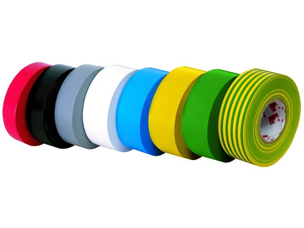10rotoli nastro isolante autoestinguente mm. 19x25 mt col. verde scuro cod:ferx.vit39359