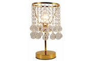 Lampada da tavolo oro glamour London Crystal E14 40W Reality