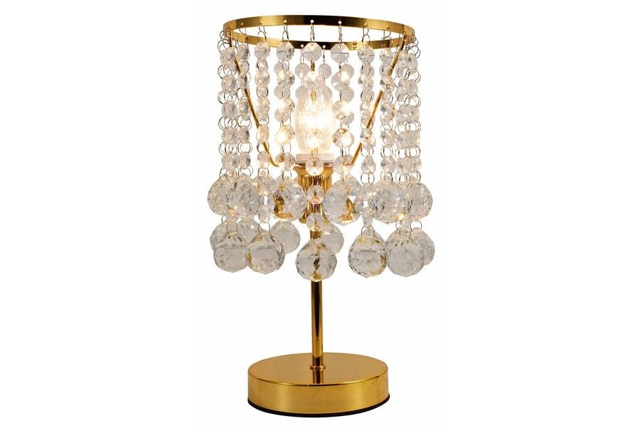 Lampada da tavolo oro glamour London Crystal E14 40W Reality