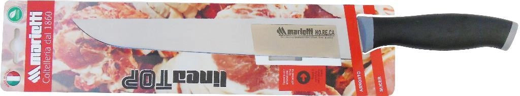 Coltello per arrosto con manico nero lama da 26 cm Marietti