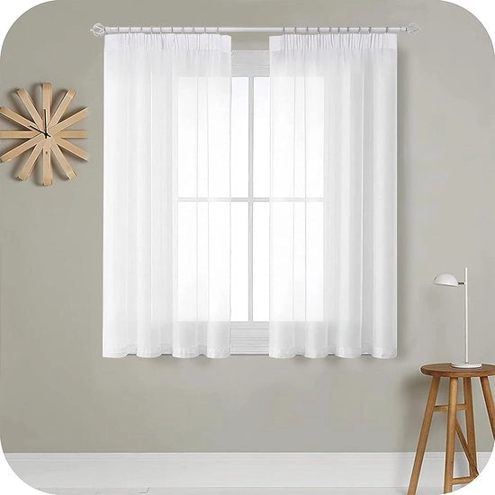 Vetrata a Corda - Vetrature - 140×137cm - Bianca - 2 pezzi