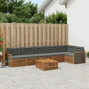Set di divani da esterno con cuscino 7 pcs Naturale e Antracite 3383440