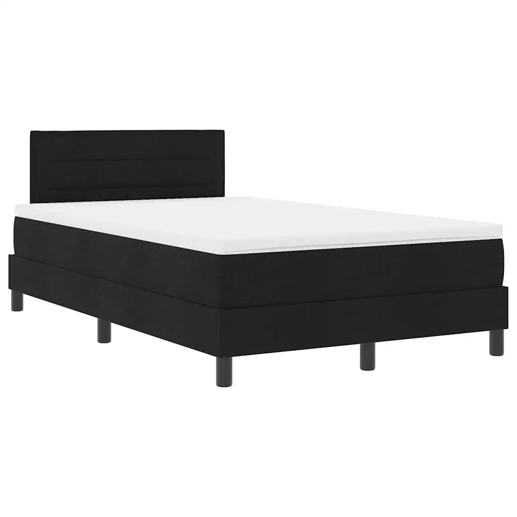 Letto a molle con testiera Nero 120 x 190 cm Tessuto 3338596
