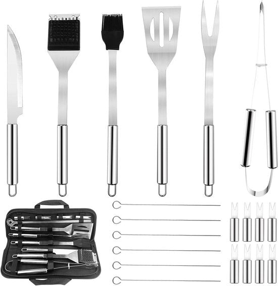 Set accessori BBQ da giardino 15 pezzi