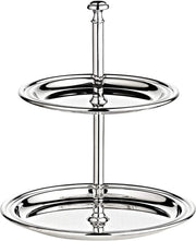 Etagere a due livelli con cavo argentato - resistente all'urto - 16 cm di altezza