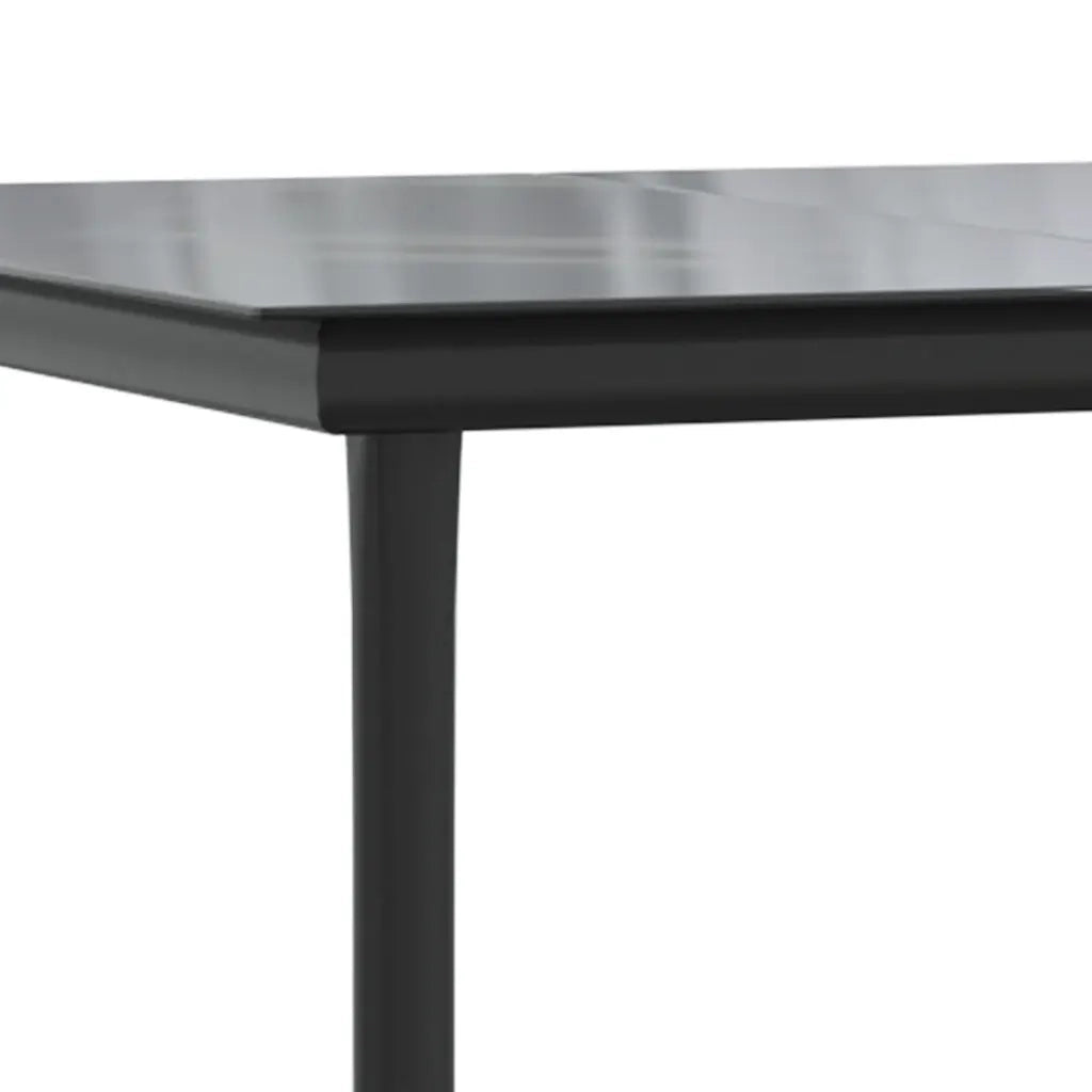 Set da Pranzo da Giardino 5pz Polyrattan Vetro 3334446