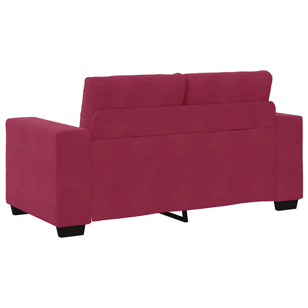 Set di divani 3 pcs Rosso Vento 221 x 80 x 80 cm Velluto 3324643