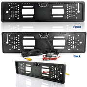 Trade Shop - Portatarga Con Telecamera Retromarcia Auto Retrocamera 4 Led 170 ° Visione Notte -