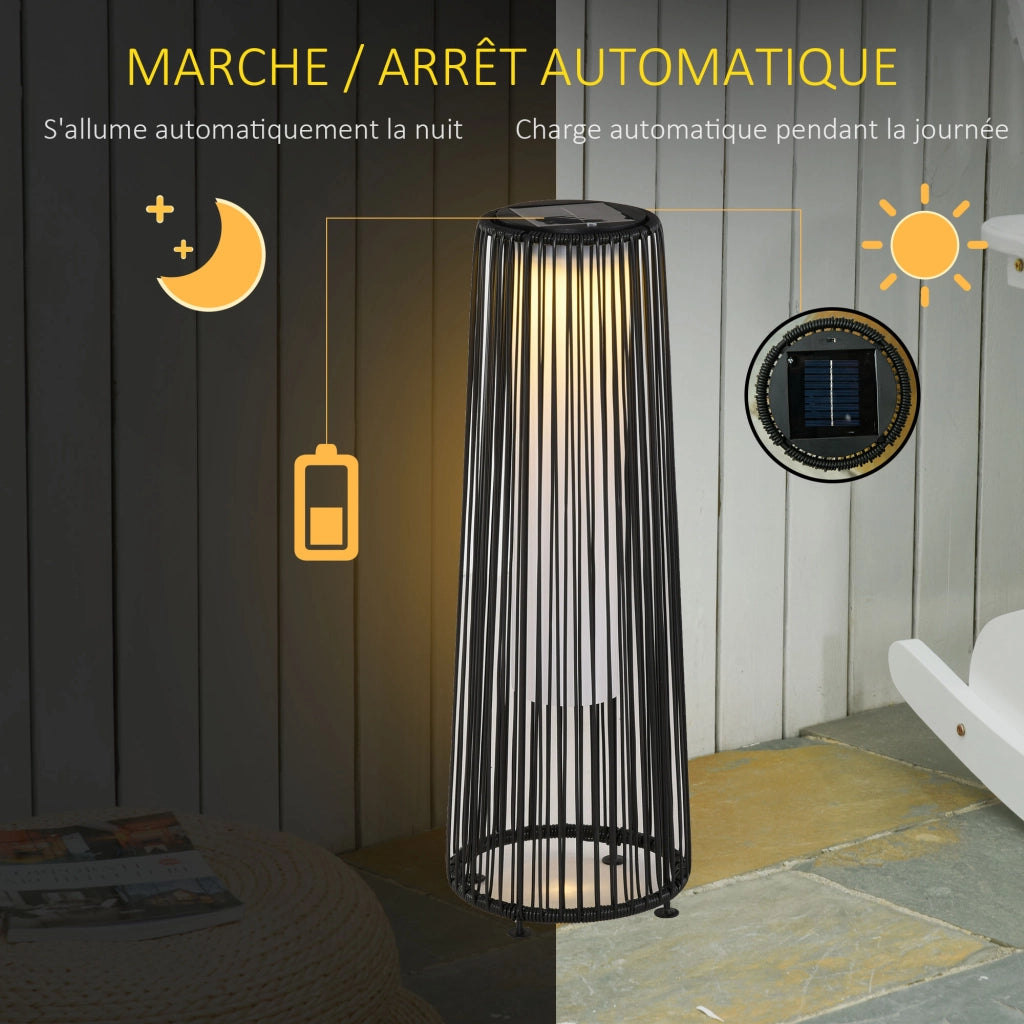 Lampada da giardino ¨C Minimal ¨C nero, resina, ? 21,5 x 61 cm
