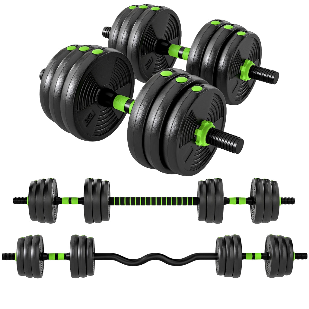 Set di manubri regolabili 20 kg ¨C Minimal ¨C verde