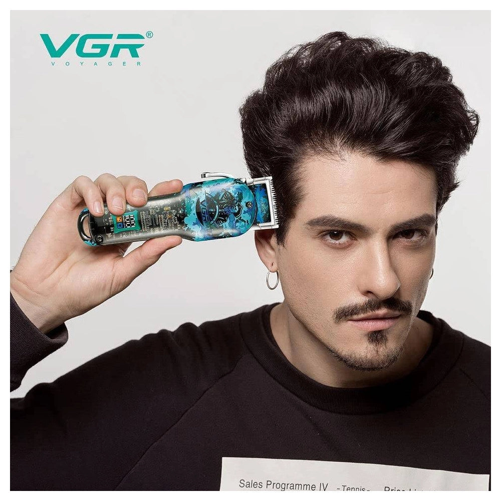 Trade Shop - Tagliacapelli Uomo Professionale Regola Tagliabarba Ricaricabile Batteria Vgr685 -
