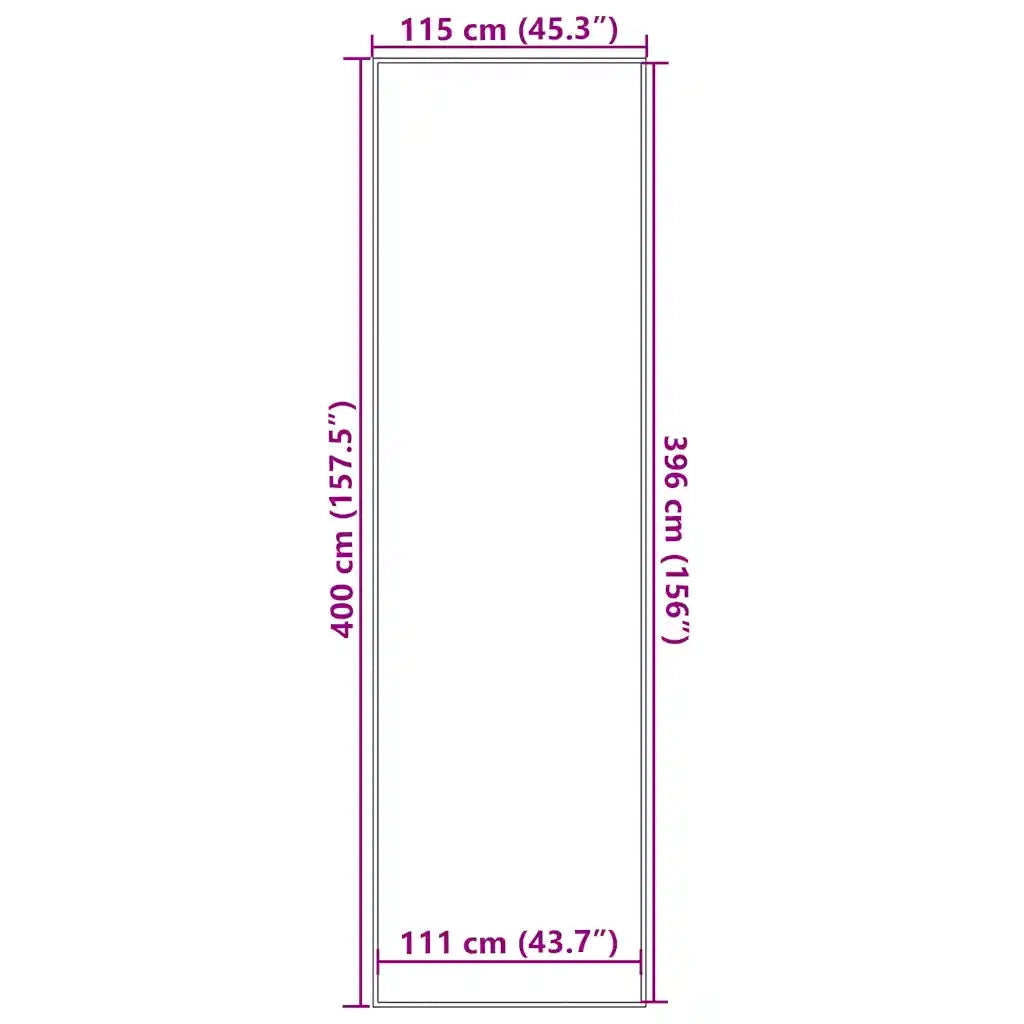Zerbino Antracite 115x400 cm 4105621