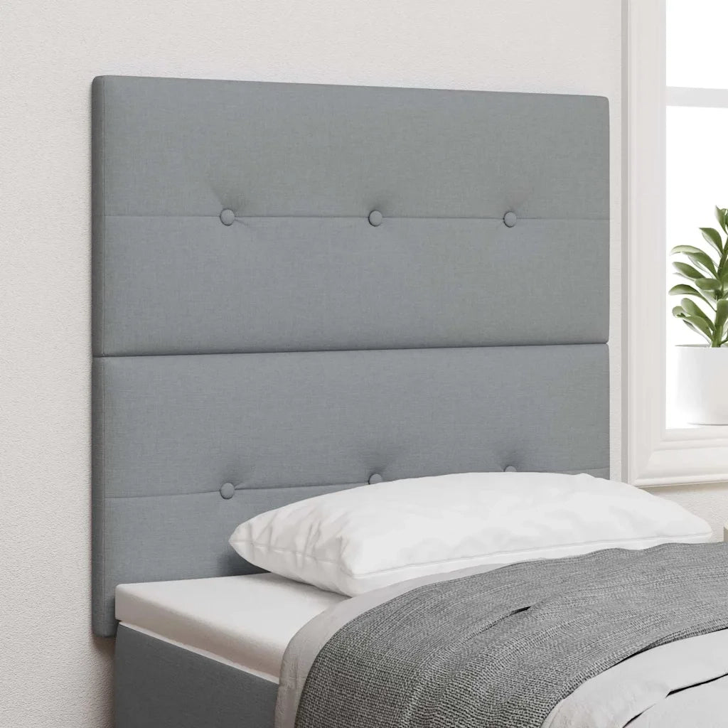 Testiera | Testata LED con strisce LED Grigio chiaro 80 cm Tessuto