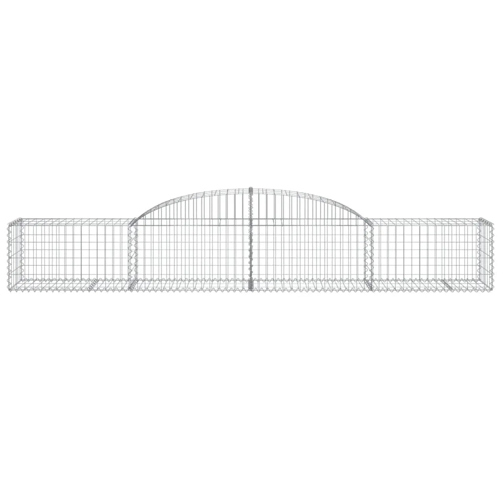 Cesti Gabbioni ad Arco 8 pz 300x50x40/60 cm Ferro Zincato 3146653