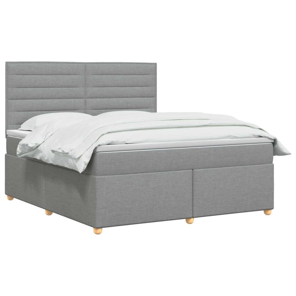 Letto box spring con materasso Grigio Chiaro 140 x 200 cm 3455357