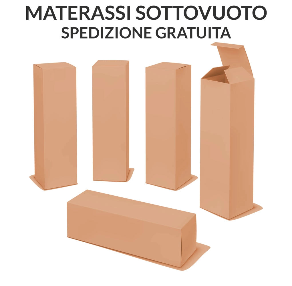 Materasso Alto 16 cm piazza e mezza 120x200 cm, con AirPur® monoblocco, water foam ortopedico in poliuretano, con tessuto anti acaro di alta qualità, DREAM AIR 