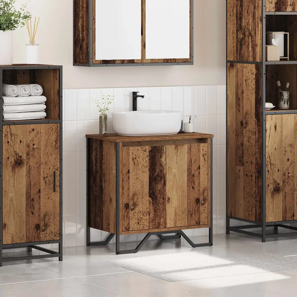 Armadio per Lavabo da Bagno Legno vecchio 60 x 35 x 60 cm 869177