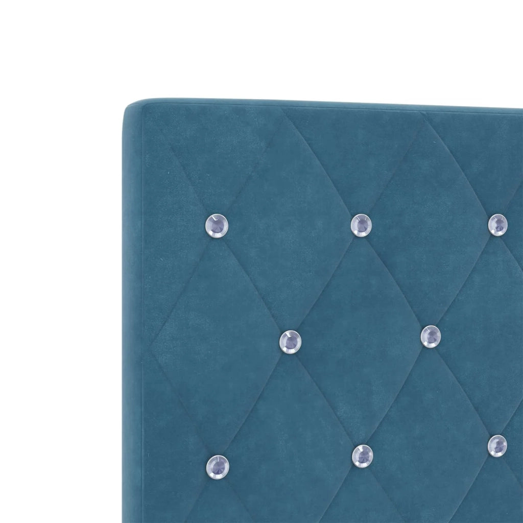 Letto box spring con materasso Blu 120 x 190 cm Velluto 3450672