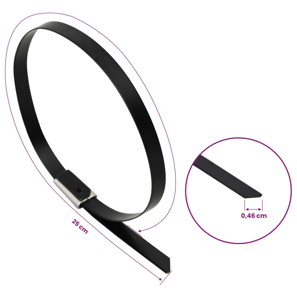 Fascetta per Cavi 50 pz 4,6 x 250 mm Nero 42029286