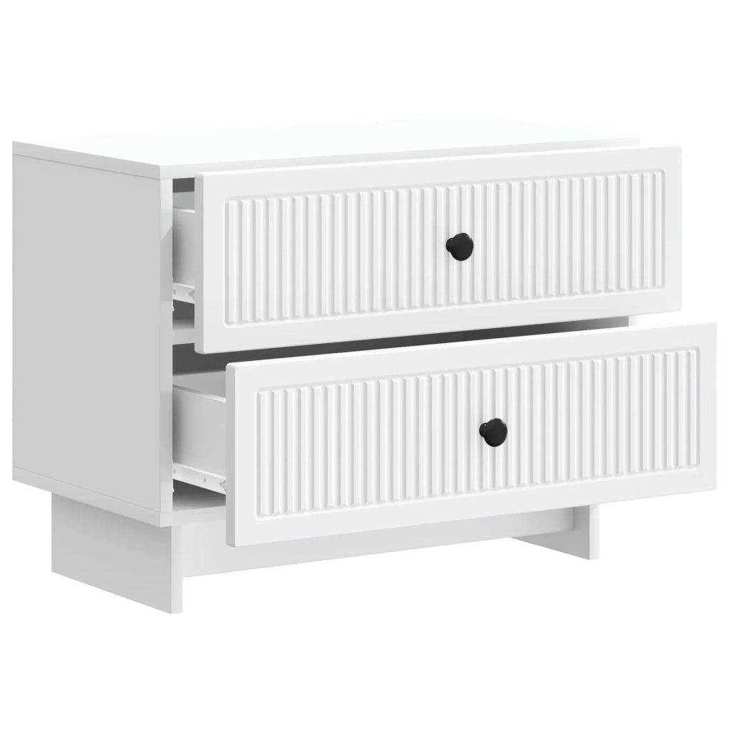 Armadio da Notte con cassetto Bianco 62 x 34,5 x 47,5 cm 893855