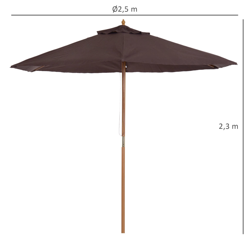 Ombrellone da Giardino ¨C Minimal ¨C Grigio ?250x230 cm