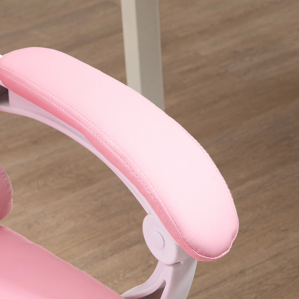 Sedia da Ufficio con Poggiapiedi ¨C Xylo ¨C Rosa e Bianco Regolabile