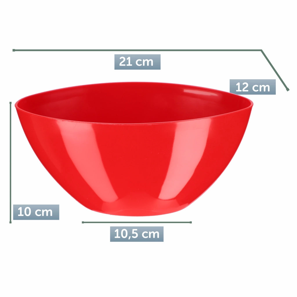 Vaso da fiori KADAX ovale da 21 cm in plastica rossa